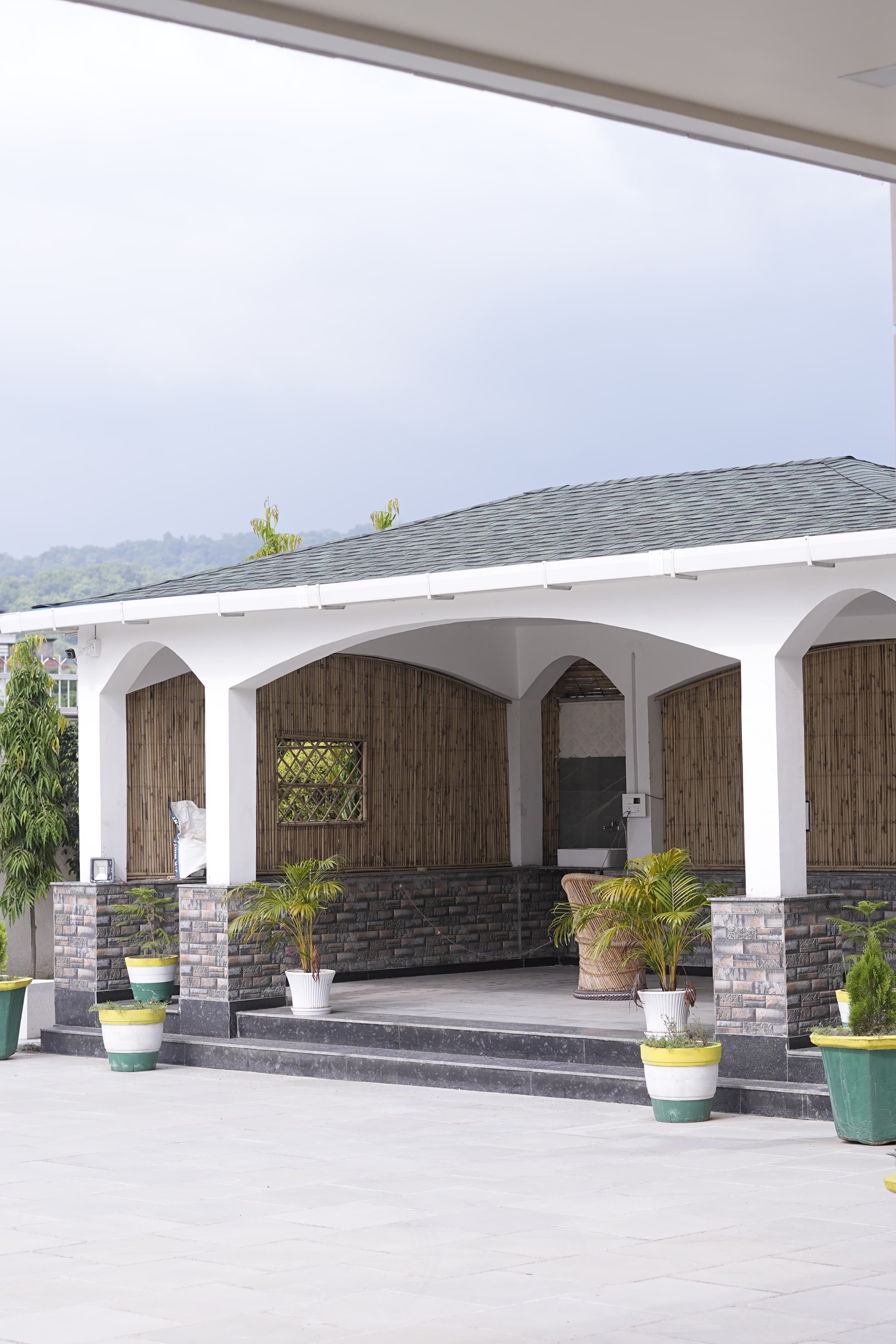 Villa with bamboo and arched facade