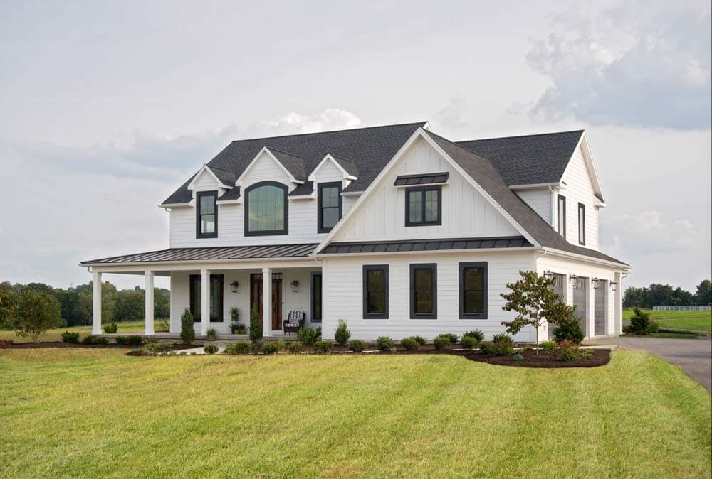 Completed farmhouse villa exterior