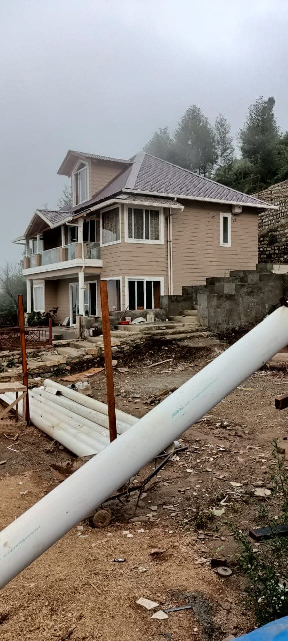 Hillside villa under construction